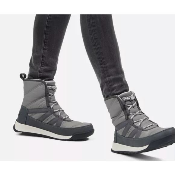 Sorel Women Whitney II Short Lace Waterproof Boot Quarry Size 12 NIB Lightweight - Picture 2 of 13